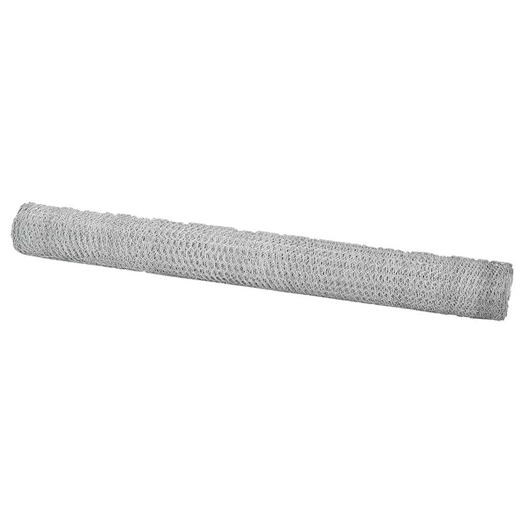vidaXL Ogrodzenie heksagonalne Srebrny 1,6 x 10 m Stal galwanizowana