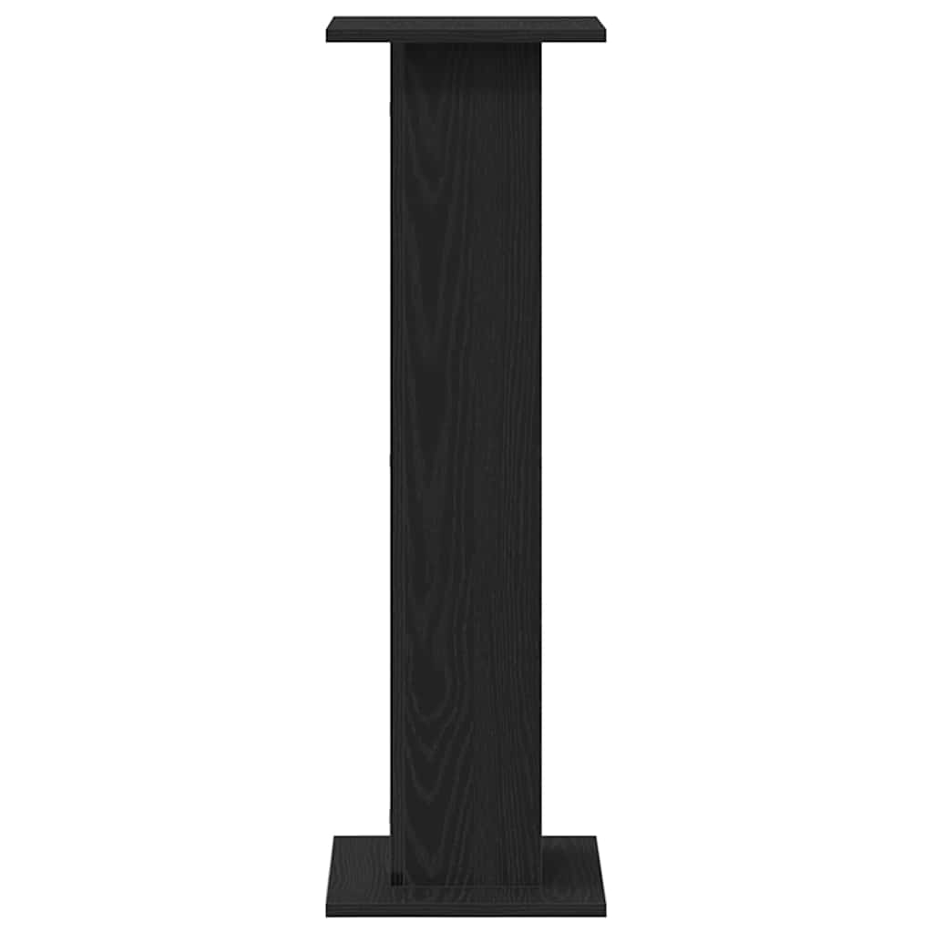 vidaXL Stojak na rośliny 2 pcs Czarny Dąb 30 x 30 x 95 cm