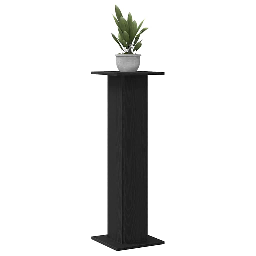 vidaXL Stojak na rośliny 2 pcs Czarny Dąb 30 x 30 x 95 cm