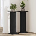 vidaXL Stojak na rośliny 2 pcs Czarny Dąb 30 x 30 x 80 cm