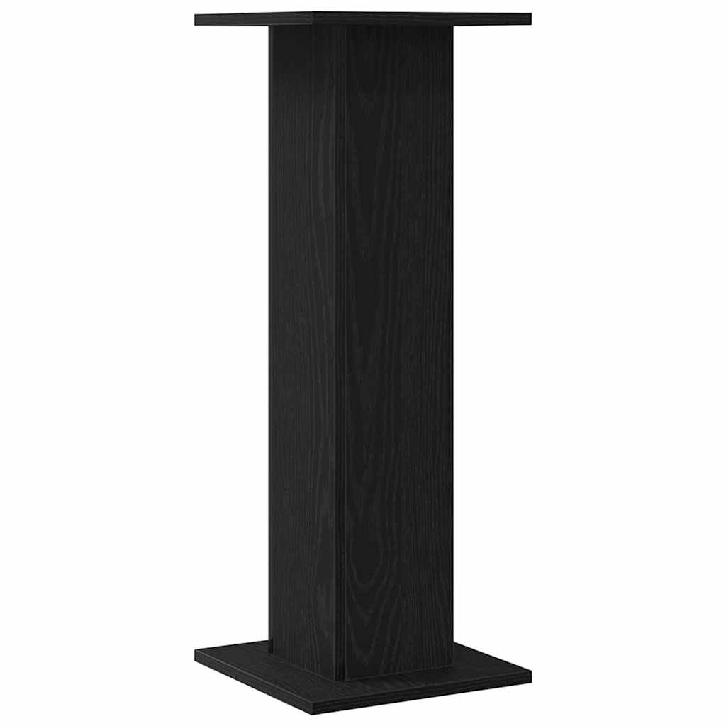 vidaXL Stojak na rośliny 2 pcs Czarny Dąb 30 x 30 x 80 cm