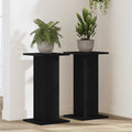 vidaXL Stojak na rośliny 2 pcs Czarny Dąb 30 x 30 x 60 cm