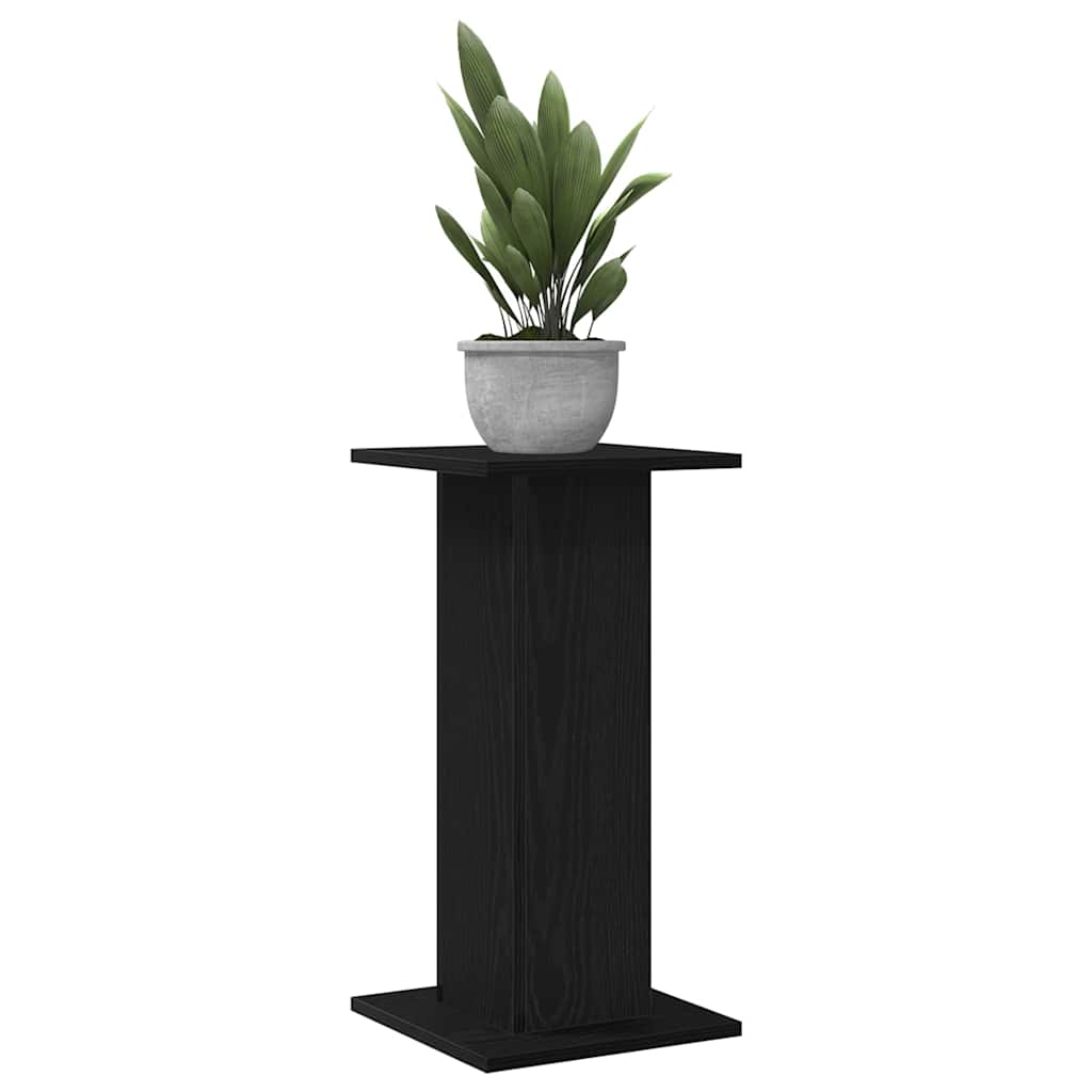 vidaXL Stojak na rośliny 2 pcs Czarny Dąb 30 x 30 x 60 cm