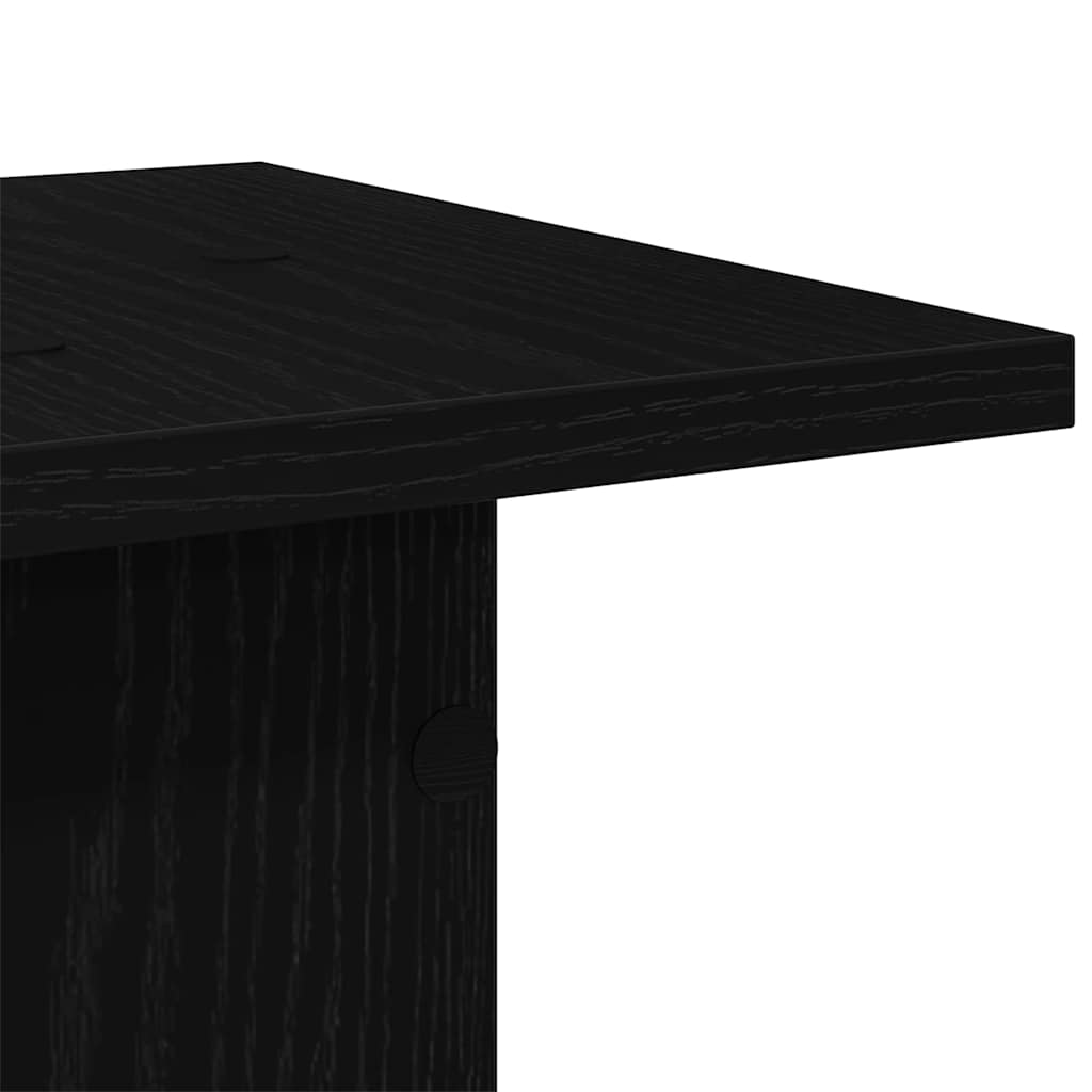 vidaXL Stojak na rośliny 2 pcs Czarny Dąb 30 x 30 x 40 cm