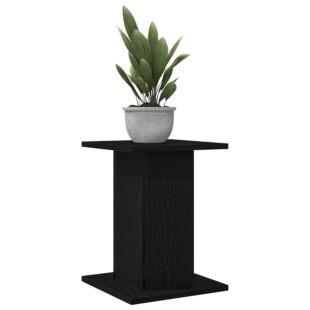 vidaXL Stojak na rośliny 2 pcs Czarny Dąb 30 x 30 x 40 cm