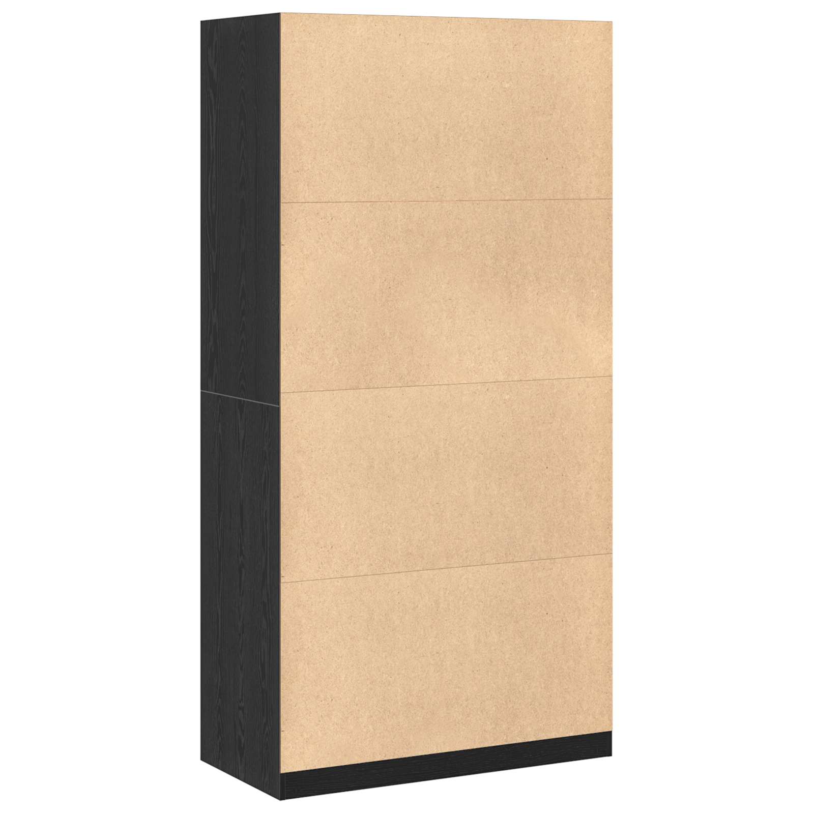 vidaXL Garderoba Czarny Dąb 100 x 50 x 200 cm Materiał drewnopochodny
