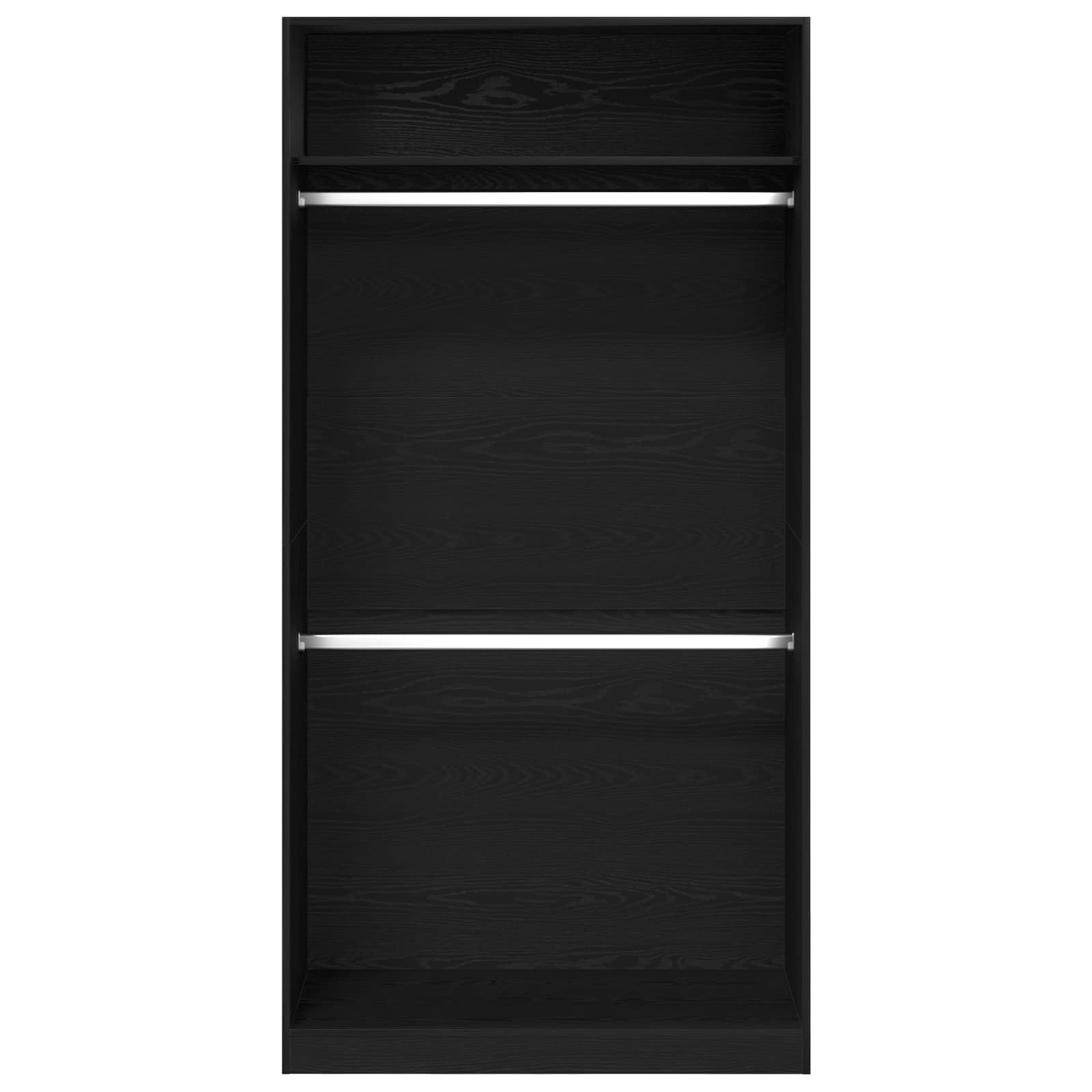 vidaXL Garderoba Czarny Dąb 100 x 50 x 200 cm Materiał drewnopochodny