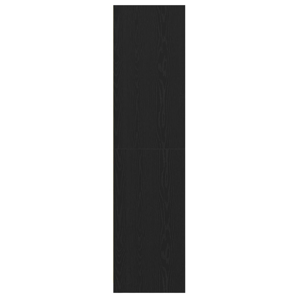 vidaXL Garderoba Czarny Dąb 30 x 50 x 200 cm Materiał drewnopochodny