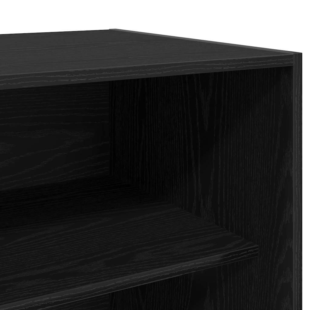 vidaXL Garderoba Czarny Dąb 80 x 50 x 200 cm Materiał drewnopochodny