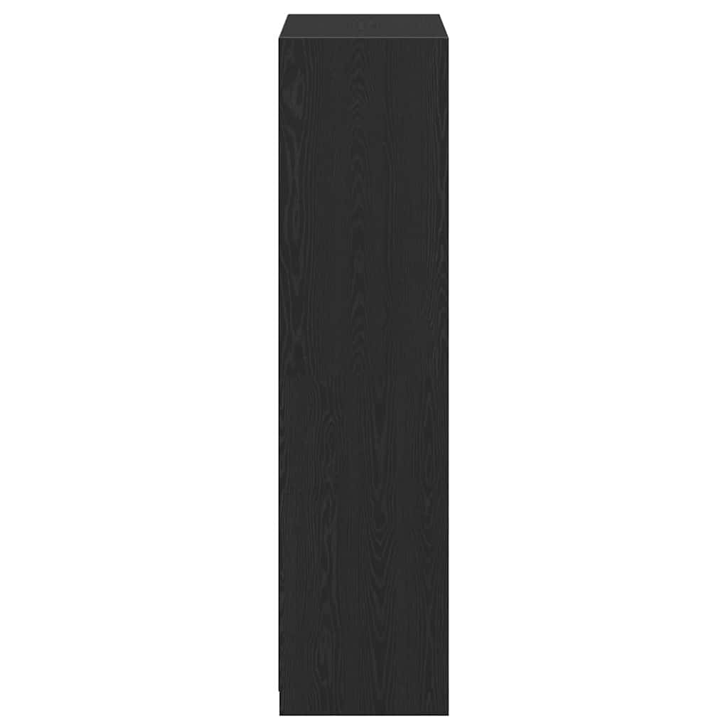 vidaXL Garderoba Czarny Dąb 80 x 50 x 200 cm Materiał drewnopochodny