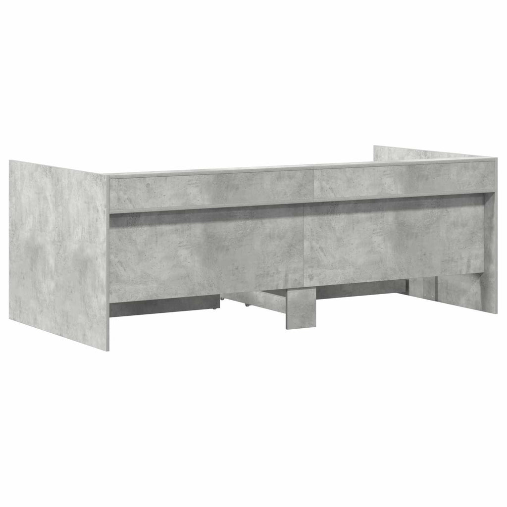 vidaXL Łóżko dzienne Szary 90 x 200 cm Materiał drewnopochodny