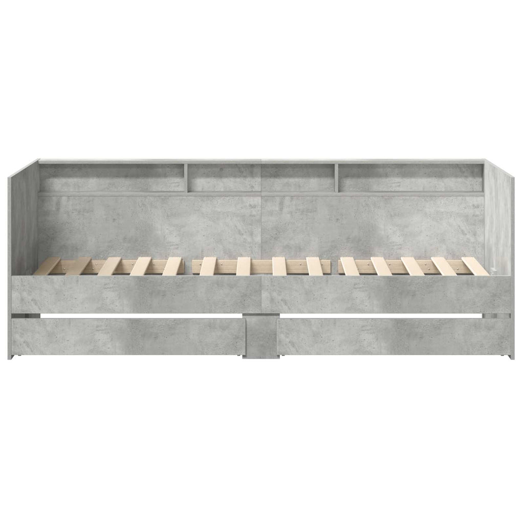 vidaXL Łóżko dzienne Szary 90 x 200 cm Materiał drewnopochodny