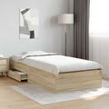 vidaXL Ramka łóżka Brązowy 90 x 190 cm Materiał drewnopochodny