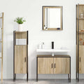 vidaXL Zestaw mebli łazienkowych 3 pcs Brązowy Materiał drewnopochodny