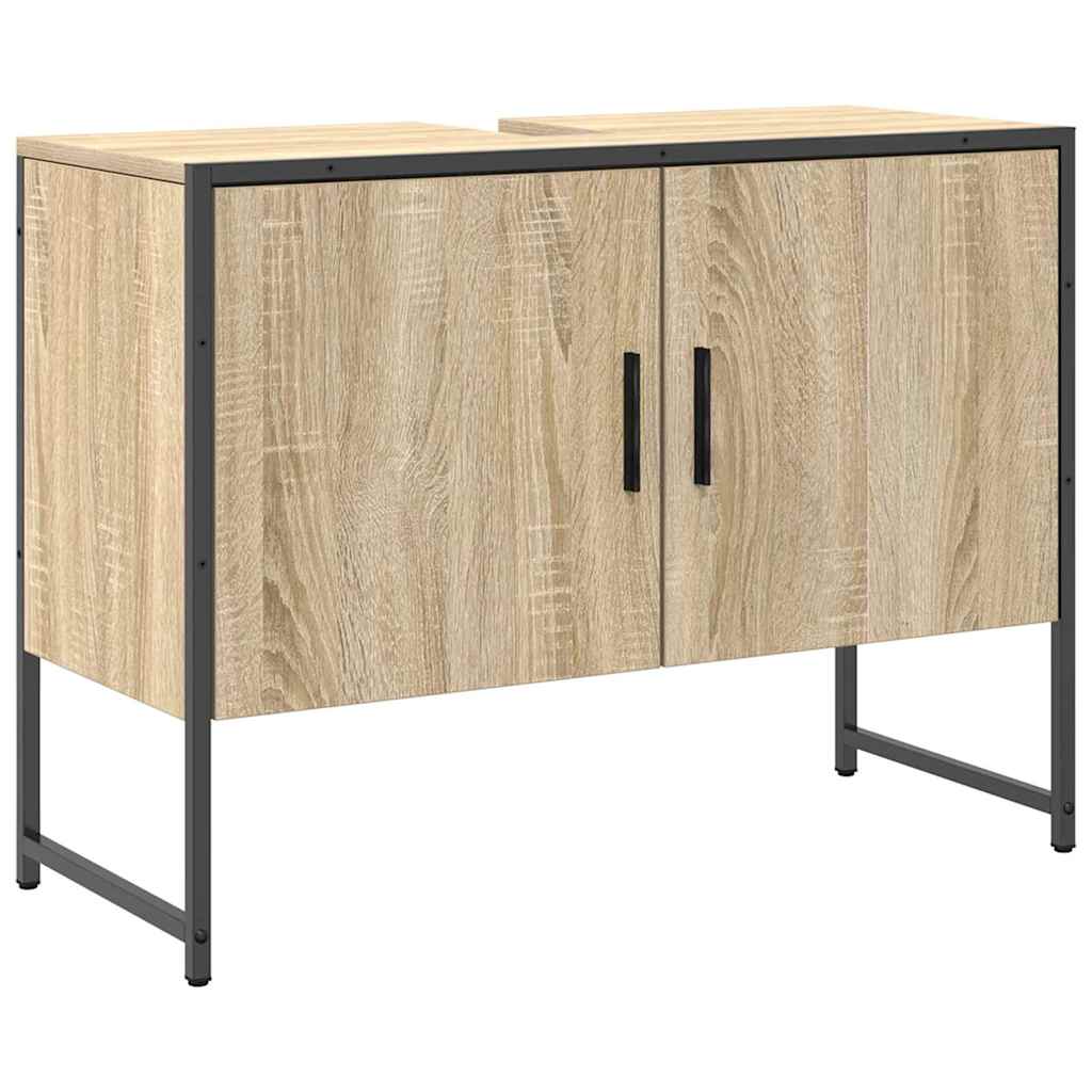 vidaXL Zestaw mebli łazienkowych 3 pcs Brązowy Materiał drewnopochodny