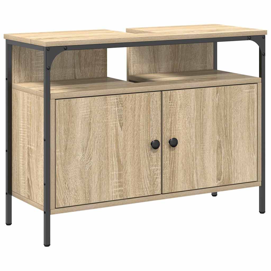 vidaXL Zestaw mebli łazienkowych 3 pcs Brązowy Materiał drewnopochodny