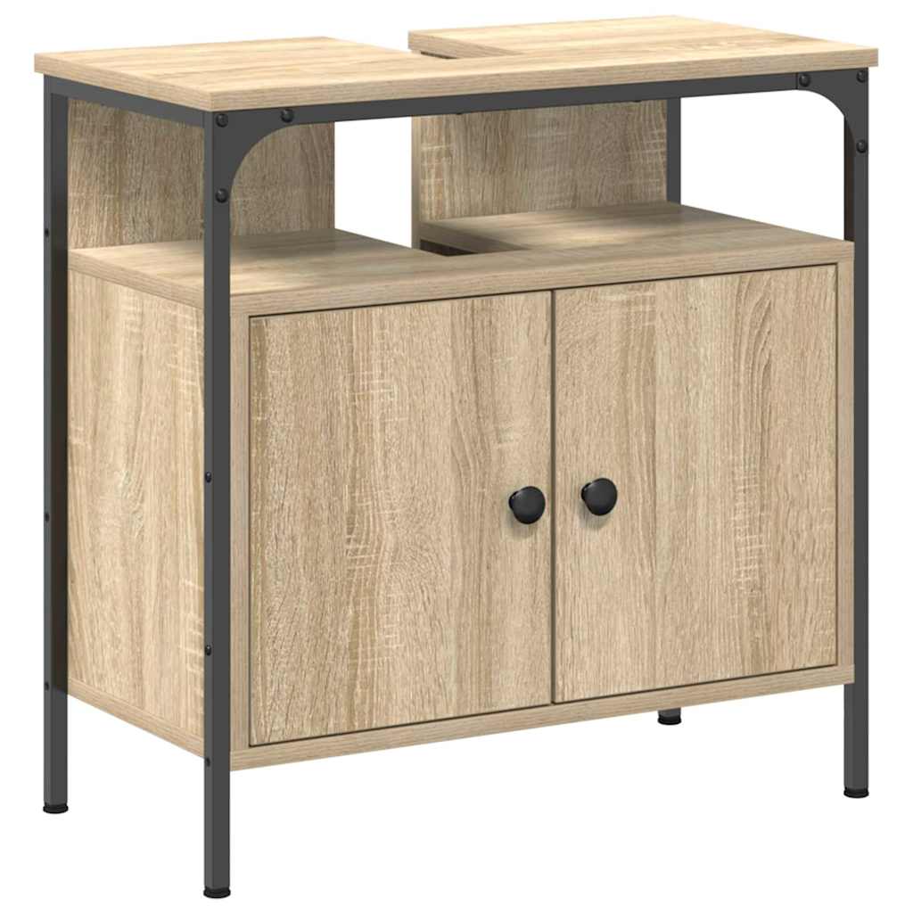 vidaXL Zestaw mebli łazienkowych 3 pcs Brązowy Materiał drewnopochodny