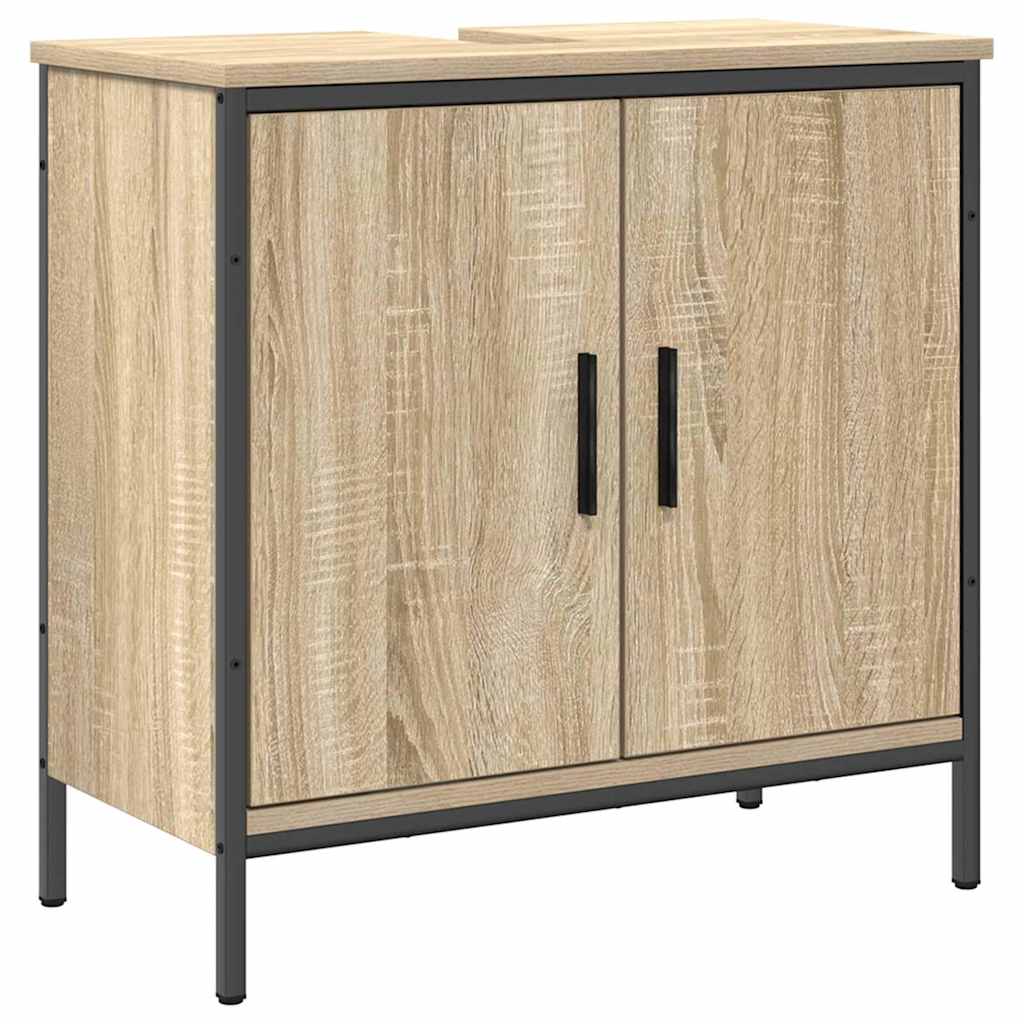 vidaXL Zestaw mebli łazienkowych 3 pcs Brązowy Materiał drewnopochodny