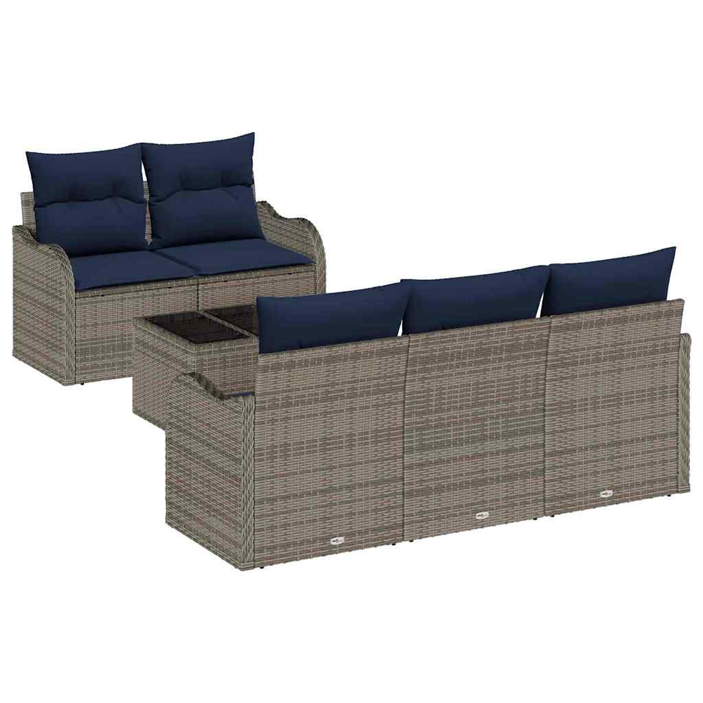 vidaXL Zestaw Sof na Ogród Szary 55 x 55 x 37 cm polirattan