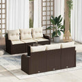 vidaXL Zestaw Sof na Ogród Brązowy 55 x 55 x 37 cm polirattan