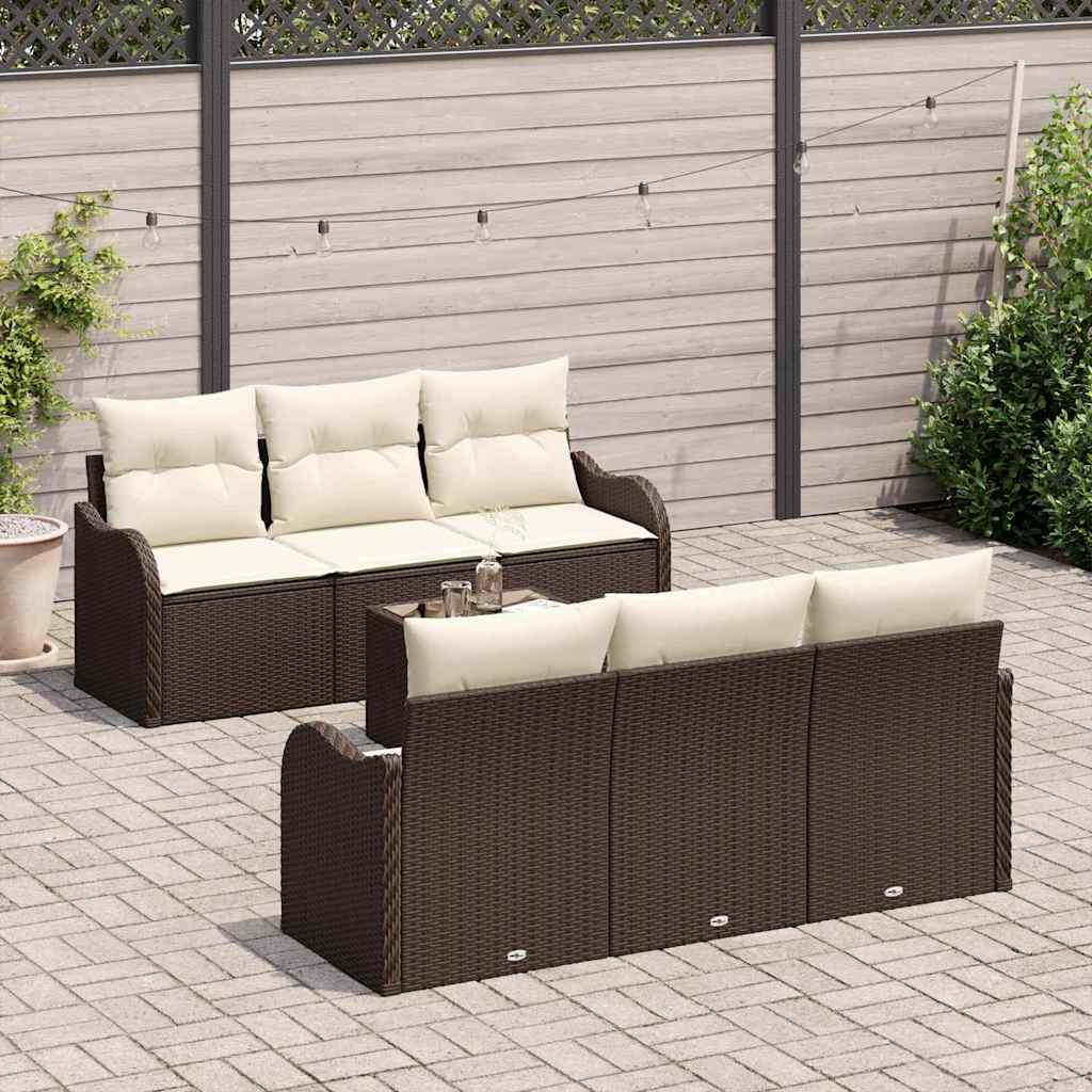 vidaXL Zestaw Sof na Ogród Brązowy 55 x 55 x 37 cm polirattan