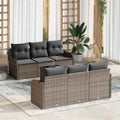 vidaXL Zestaw Sof na Ogród Szary 55 x 55 x 37 cm polirattan