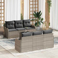 vidaXL Zestaw Sof na Ogród Jasnoszary 55 x 55 x 37 cm polirattan