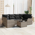 vidaXL Zestaw Sof na Ogród Szary 55 x 55 x 37 cm polirattan