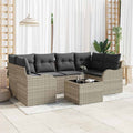 vidaXL Zestaw Sof na Ogród Jasnoszary 55 x 55 x 37 cm polirattan