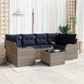 vidaXL Zestaw Sof na Ogród Szary 55 x 55 x 37 cm polirattan