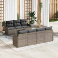 vidaXL Zestaw Sof na Ogród Szary 55 x 55 x 37 cm polirattan