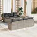 vidaXL Zestaw Sof na Ogród Jasnoszary 55 x 55 x 37 cm polirattan
