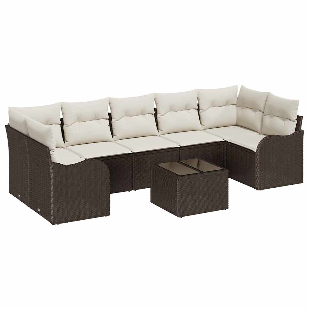vidaXL Zestaw Sof na Ogród Brązowy 55 x 55 x 37 cm polirattan