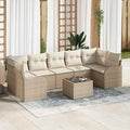 vidaXL Zestaw Sof na Ogród Beżowy 55 x 55 x 37 cm polirattan