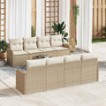 vidaXL Zestaw Sof na Ogród Beżowy 55 x 55 x 37 cm polirattan