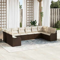 vidaXL Zestaw Sof na Ogród Brązowy 344 x 177,5 x 85 cm polirattan
