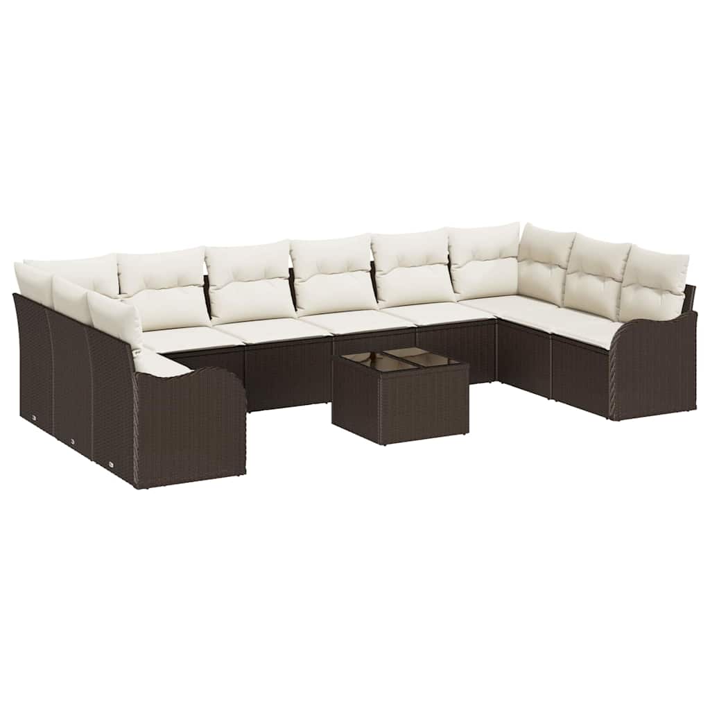 vidaXL Zestaw Sof na Ogród Brązowy 55 x 55 x 37 cm polirattan