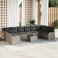 vidaXL Zestaw Sof na Ogród Szary 55 x 55 x 37 cm polirattan