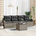 vidaXL Zestaw Sof na Ogród Szary 55 x 55 x 37 cm polirattan