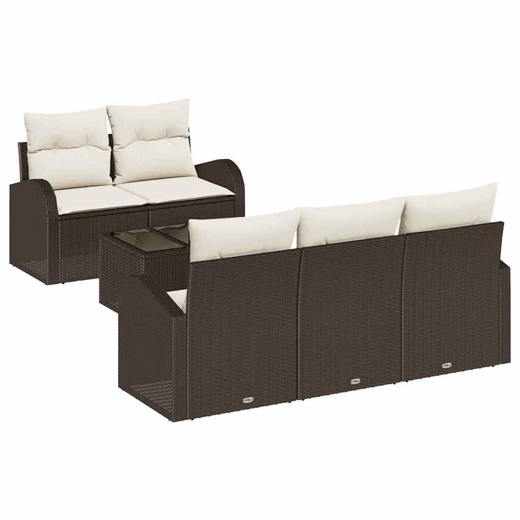 vidaXL Zestaw Sof na Ogród Brązowy 55 x 55 x 37 cm polirattan