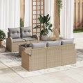 vidaXL Zestaw Sof na Ogród Beżowy 55 x 55 x 37 cm polirattan