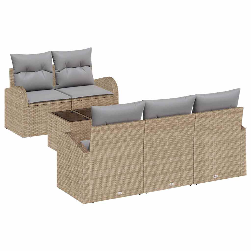 vidaXL Zestaw Sof na Ogród Beżowy 55 x 55 x 37 cm polirattan