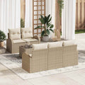 vidaXL Zestaw Sof na Ogród Beżowy 55 x 55 x 37 cm polirattan