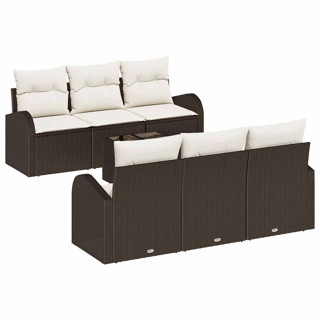 vidaXL Zestaw Sof na Ogród Brązowy 55 x 55 x 37 cm polirattan