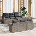 vidaXL Zestaw Sof na Ogród Szary 55 x 55 x 37 cm polirattan