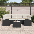 vidaXL Zestaw Sof na Ogród Czarny 55 x 55 x 37 cm polirattan