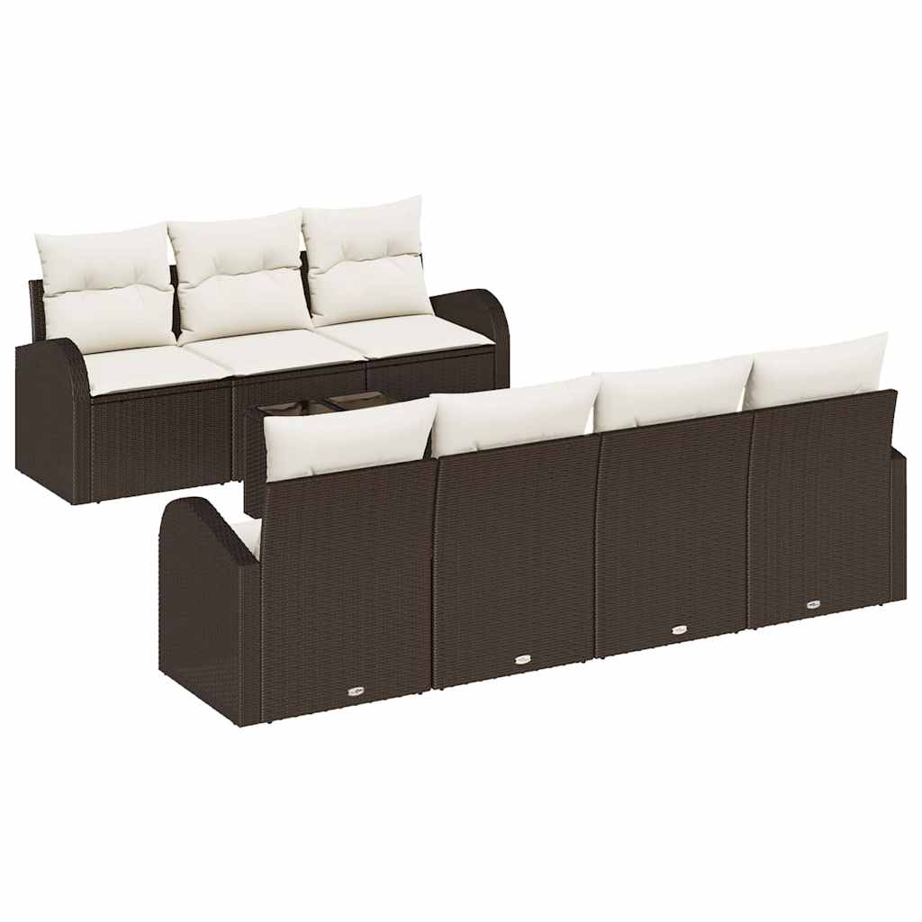 vidaXL Zestaw Sof na Ogród Brązowy 55 x 55 x 37 cm polirattan
