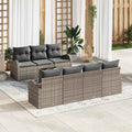 vidaXL Zestaw Sof na Ogród Szary 55 x 55 x 37 cm polirattan