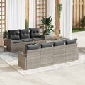 vidaXL Zestaw Sof na Ogród Jasnoszary 55 x 55 x 37 cm polirattan