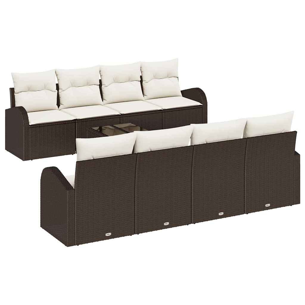 vidaXL Zestaw Sof na Ogród Brązowy 55 x 55 x 37 cm polirattan